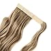 Wrap Around Synthetic Ponytail Clip in Hair Extensions One Piece Magic Paste Pony Tail Long Curly Wavy Soft Silky for Women Fashion and Beauty 17'' / 17 inch (light brown mix ash blonde)