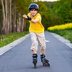 Black/Blue/Red Adjustable Inline Skates Boys Girls