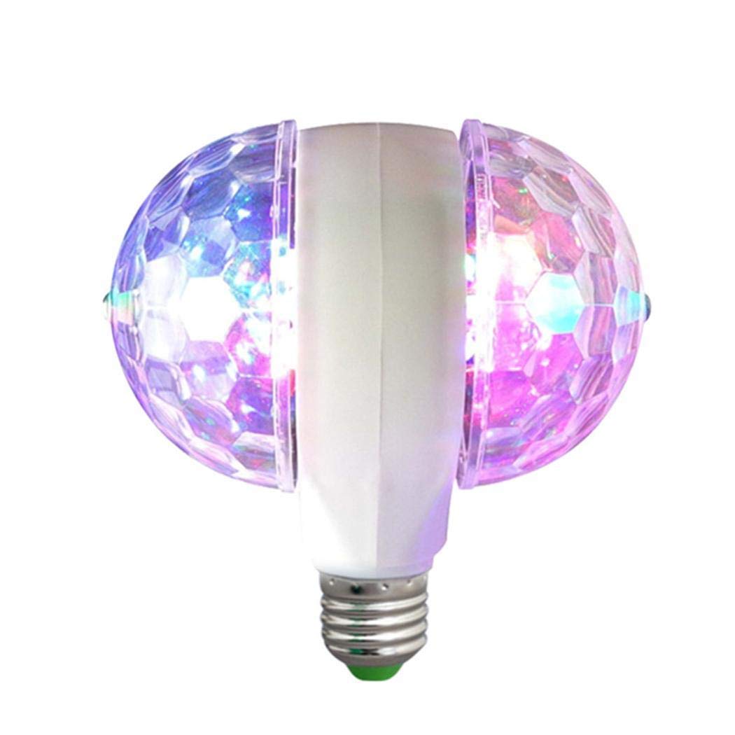 comfi1 Double Head Rotation Multicolor Stage Light Home Strobe Light LED Bulbs