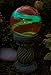 Echo Valley 8155 10-Inch Glow-in-the-Dark Illuminarie Glass Gazing Globe, Red Swirl