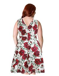 Vestido de verano elástico con cuello en V y tallas grandes con cuello en V para mujer