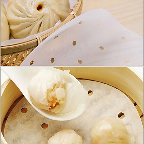 image for CHICTRY Perforated Parchment Papers Liners Disposable Non-stick Pre-cu