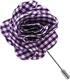 100% Cotton Petite Gingham Plum Lapel Pin