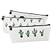 August Dream Canvas Student Pencil Case Box Pen Pouch Coin Purse Pouches Cosmetic Makeup Bag Cactus Pastoral Bandage Set of 6