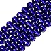 8mm Dark Blue Cat Eye Beads Round Semi Precious Gemstone Loose Beads for Jewelry Making (47-50pcs/strand)