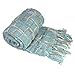 Home Soft Things Multi-Color Chenille Couch Throw Blanket, Light Blue, 50