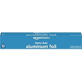 Amazon Basics Heavy Duty Aluminum Foil for Cooking, Grilling, Food Storage, Roasting, 125 Sq Ft (Pack of 1)