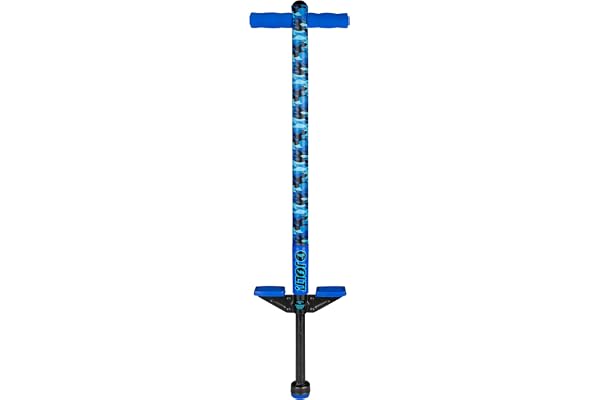 Flybar Jolt Pogo Stick for Kids Ages 6+, 40 to 80 Pounds, Perfect for Beginners, Easy Grip Foam Handles, Anti-Slip Foot Pegs,