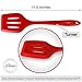 6 Piece Premium Silicone Kitchen Cooking Utensils - 600ºF Heat Resistant - Professional Spatulas, Turners, Scrapers... Set - Hygienic, Durable, Flexible, Non-Stick | Premium Home Quality (red)