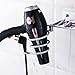 Mefeir 3-in-1 Wall Mount Bathroom Organizer with 2 Cups, Hair Blow Dryer Holder Washroom Shelf Hanging Rack Stand Toothbrush Storage
