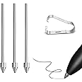 Titanium Alloy Fine Point Replacement Nibs Compatible with King Write Samsung Galaxy Tab S10/S9/S8/S7/S6,Note S22/S23/S24 Ultra S Pen, Accurate Control Pencil Tips fits for Remarkable 2 EMR Pen,3 Pcs