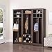 Prepac Space-Saving Entryway Hall Tree, 13Lx23.5Wx72.5H, Espresso