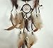 Dream Catchers Brown Handmade Beaded Feather Native American Dreamcatcher Circular Net for Car Kids Bed Room Wall Hanging Decoration Decor Ornament Craft, Dia of Circle: 4.33inch/11cm &1.97inch/5cm