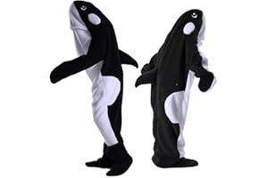 DIUUDI Whale Blanket Hoodie & Onesie - Soft Plush Whale Costume Pajamas for Sleeping
