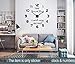 VANGOLD Wall Decor Sticker DIY Art Character Wall Decal Sticker Clock for Living Room House Bedroom Kichen TIME Spent with Family is Worth Every Second