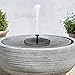 lailme Solar Fountain,Solar Powered Fountain Pump for Bird Bath, New Model Solar Water Fountain Pump 9V 2.4W with Battery Back,4 Different Spray Pattern Heads for Pool, Garden, Pond, Fish