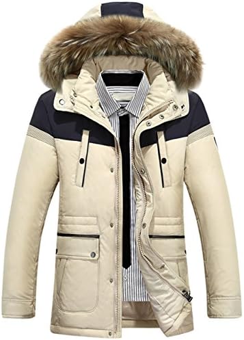 Bonydh Men's Long Hooded Down Jacket