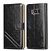 Samsung Galaxy S8 wallet case, AmazingBull [Wrist Strap] [STAND] [Credit Card Holder] [Cash Slot] [Magnetic Closure] [Protective PU leather] [Soft TPU Inner] [360 Protection] for Galaxy S8 (BLACK)