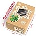 KD KIDPAR 24PCS Christmas Cookie Boxes Large for Gift Giving Packaging Holiday Valentines Day Food, Bakery Treat Boxes with Window, Candy and Cookie Boxes with 60PCS Self Adhesive Gift Tags,8.8x6x2.8”