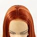 Lucyhairwig Synthetic Lace Front Wig Copper Red #360 Heat Resistant Fiber Hair Silky Straight Wigs For Women
