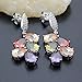 Classic Multi Gemstones Silver Sets, Amethyst Garnet Morganite Peridot (Earring)