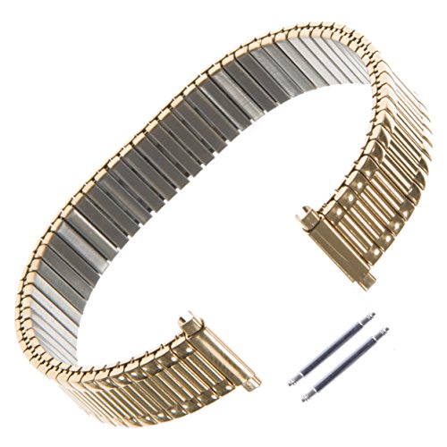 Gilden Ladies Expansion 12-16mm Extra-Long Gold-Plated Stainless Steel Watch Band 140-YL