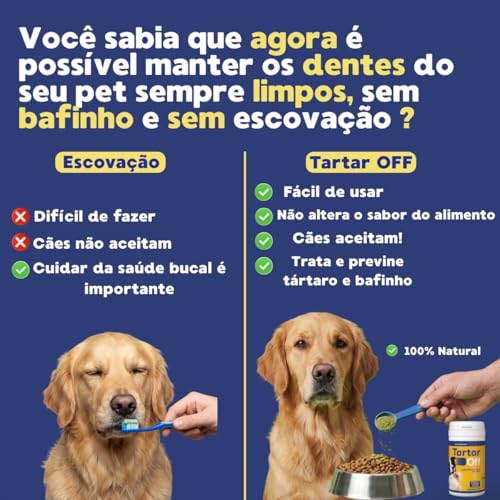 Tartar Off Fórmula Natural, Combate Tártaro e Mau Hálito, 40g, Zero Bafinho