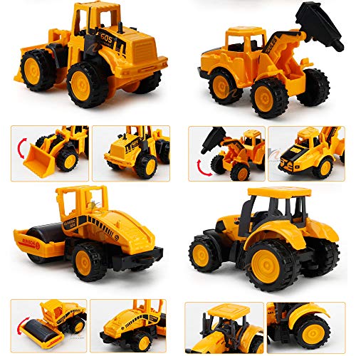 image for EASTiii Die-cast Construction Truck Vehicle Car Toy Set Play Vehicles 