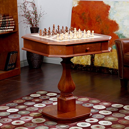 Monarch Signature Oak Multi-Game Table, Dark Wood, Solid Birch Wood/MDF/Veneer, 2
