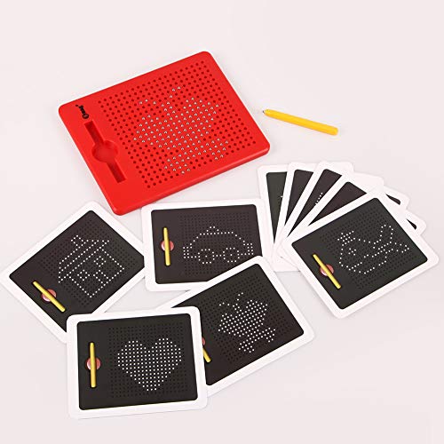 BMAG Magnetic Drawing Tablet, Educational Free Flay Doodle Board Magnatab Toys (red, 380 Ball pops) - Thumbnail 2