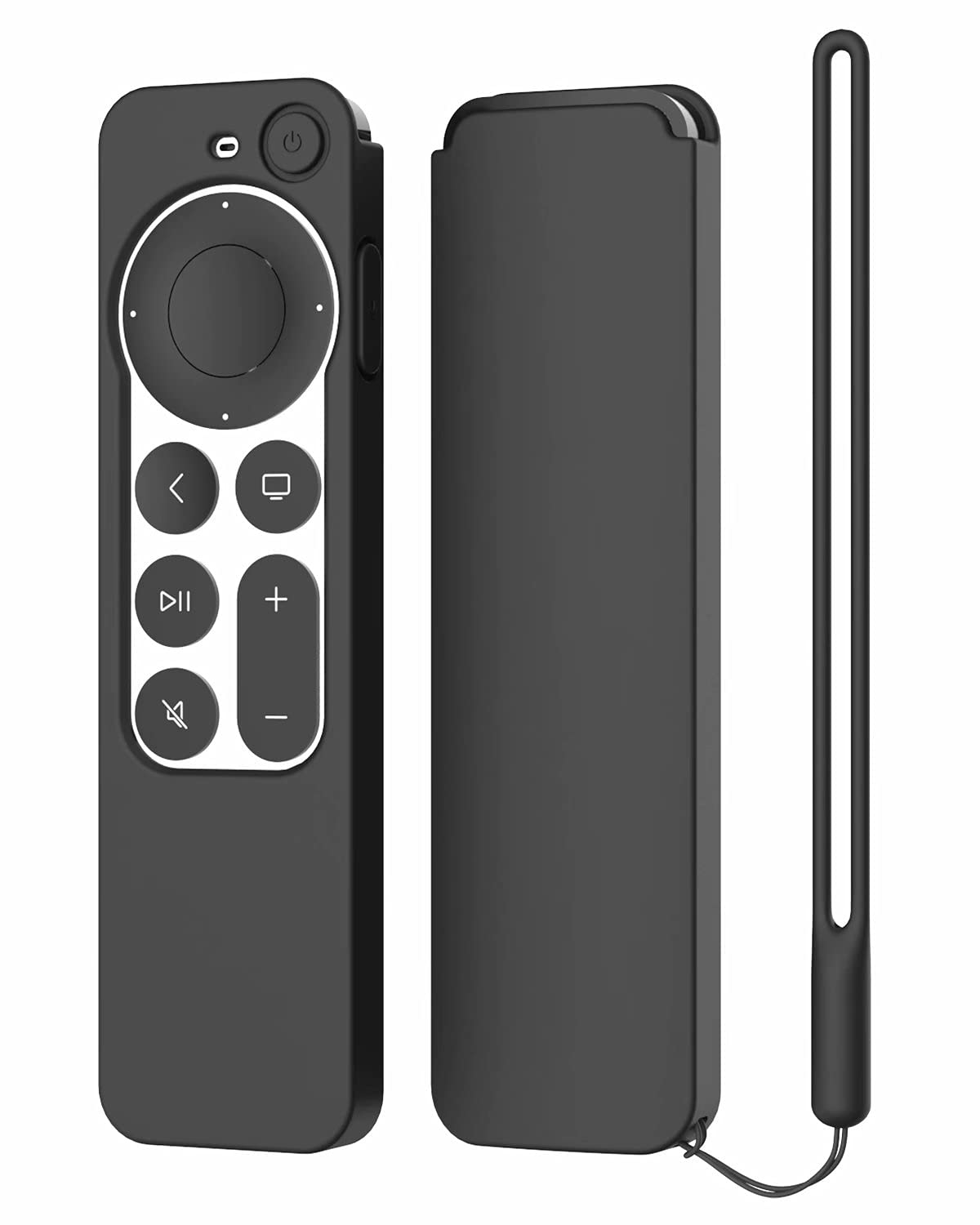 ARSUNOVO Protective Silicone Case Compatible with 2021 2022 Apple TV Siri 4K (2nd & 3nd Generation) Remote, Anti-Slipping Durable Full Protection, Shock Absorption Washable Case (Black)