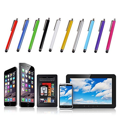 BlastCase Stylus Universal Touch Screen Pen for iPad 2, iPod, iPhone 4/4s/3GS/5/5s/6, Pack of 3 - Non-Retail Packaging - Multi - Thumbnail 2