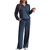 Braroz Womens Trendy 2 Piece Outfits Lounge Sets Matching Airport Travel Vacation Sweatshirt Sweatsuits