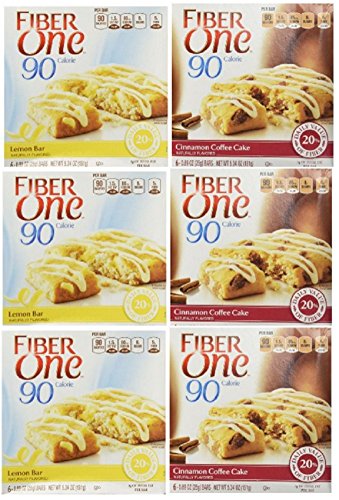 Fiber One Variety Pack: Lemon & Cinnamon Coffee Cake Bars (6 Boxes) - Image 2