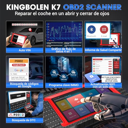KINGBOLEN K7 OBD2 Multi-brand Car Diagnosis, Bidirectional Car Diagnosis Machine, ECU Coding Online,Full System Diagnosis 31+ Services,Free Updates for Life
