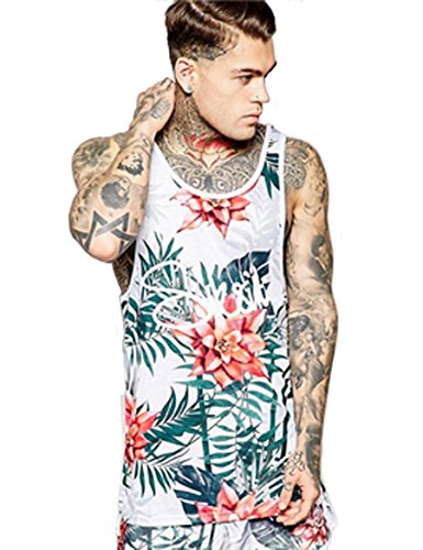 Coofandy men s floral tank top sleeveless tees all over print cas…