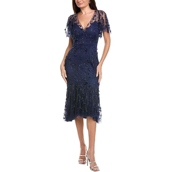 blue dress for baby girl 00s Theia Beaded Gown  Revailed