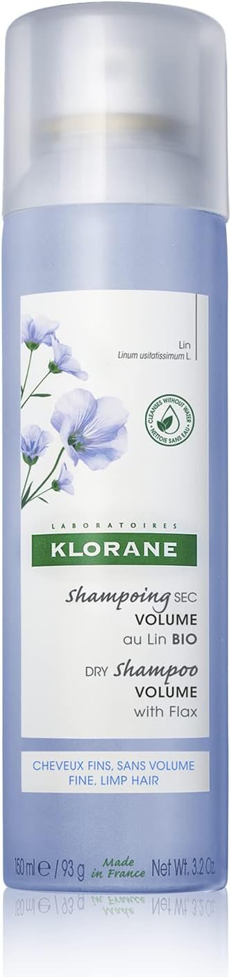 Klorane Volumising Dry Shampoo with Organic Flax 150ml for Fine Hair