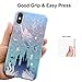 Unov Phone Case for iPhone Xs Max Soft Protective Slim TPU Shockproof Bumper Wave Design Support Wireless Charging 6.5 Inch (Mermaid Castle)