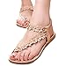 Women Sandals, Neartime Summer Bohemia Sweet Beaded Clip Toe Sandals Hollow Out Beach Shoes