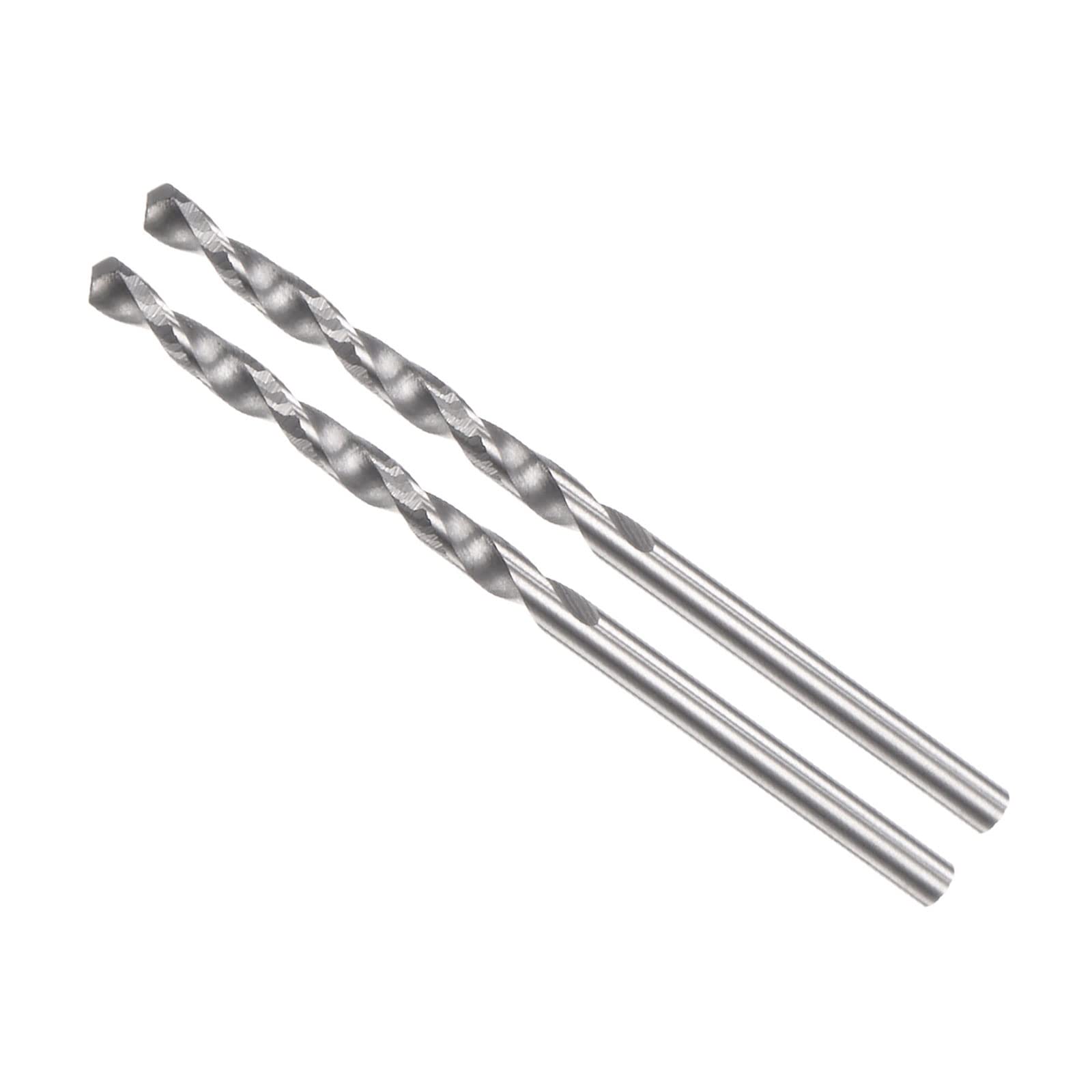 CoCud Solid Carbide Drill Bits, 1.8mm Diameter, YG6 (C2/K20) Tungsten Carbide Straight Shank Twist Drill Bits - (Applications: for Stainless Steel Alloy), 2-Pieces