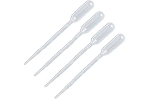 HPWFHPLF Transfer Pipettes, 100 Pack Clear Plastic Disposable Liquid Droppers, Graduated Pipetting for Laboratory Experiment (2 ML, 100)
