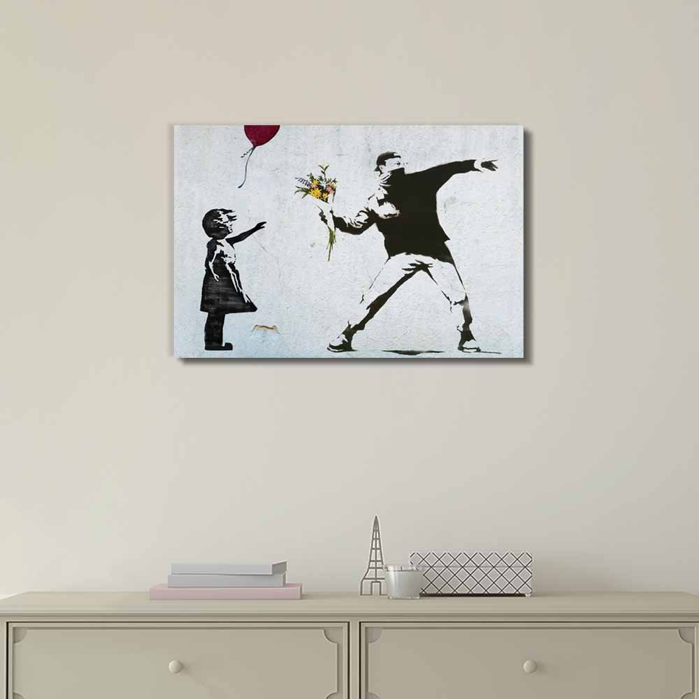 There is Always Hope Banksy Street Art Canvas Art Wall Decor 24x36 CVSBANKSY1424x36x1.50