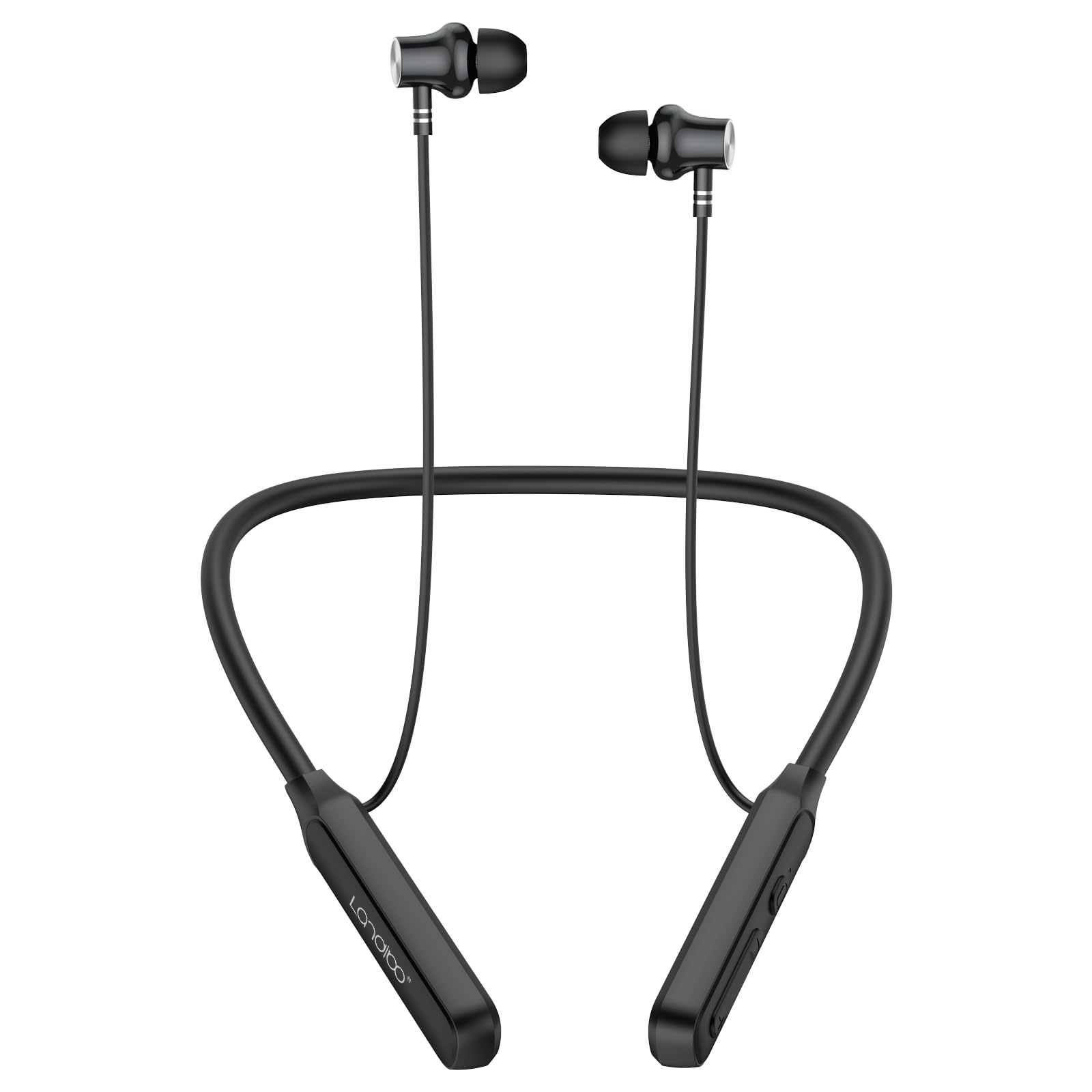 Photo 1 of LANDIBO Wireless Earbuds Neckband?V5.2 with Microphone, 35 Hours Playtime, in-Ear Neckband Bluetooth Earbuds?IPX7 sweatproof deep bass is Used for Music Phone Sports. (Black)