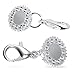 Dsmile Magnetic Jewelry Clasps Rhinestone Ball Style for Jewelry Necklace Bracelet,10 mm Gold/Silver Plated 12 Sets