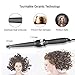 Curling Iron SUPRENT Curling Wand, Short and buckled curly hair, ceramic roll bar, rotation and tapered curling iron, 0.5-1 inch professional salon hair curler, self-closing general voltage