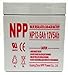 NPP 12V 5Ah Rechargeable AGM Battery, NP12-5Ah F1 12Volt SLA Batteries Backup Replacement for Garage Door Opener, Alarm System, Ride On Toys, Emergency Lighting