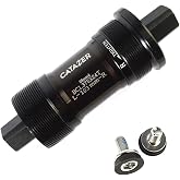 catazer Square Taper Bicycle Bottom Bracket 68mm Sealed Bearing | Aluminum alloy square taper BB with chromoly steel spindle, Smooth quiet rotation, Fits MTB road folding bikes