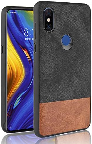 Naozbuyrig Xiaomi Mi Mix 3 Case, Special Designed Denim Fabric Double Color Thin Back Basic Case for Xiaomi Mi Mix 3 (Color : Black)