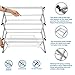STORAGE MANIAC Clothes Drying Rack, Drying Rack Clothing, Laundry Drying Rack for Towel, Clothes Drying Rack Folding Indoor, Foldable Dryer Rack Outdoor, Laundry Rack with Rustproof Coating, Silvery